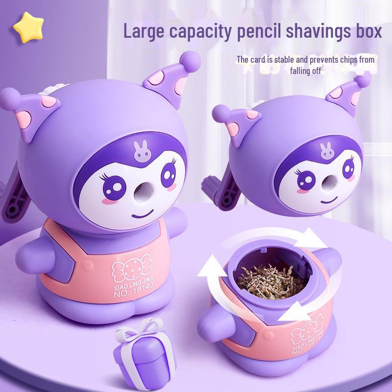 Coulomi Hand-Cranked Automatic Cartoon Pencil Sharpener for Students