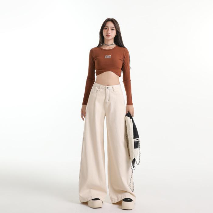 

Autumn and Winter Wide-leg Jeans for Women In Autumn and Winter Loose Drooping Casual Big Wide-leg Jeans for Women In Autumn 2XL