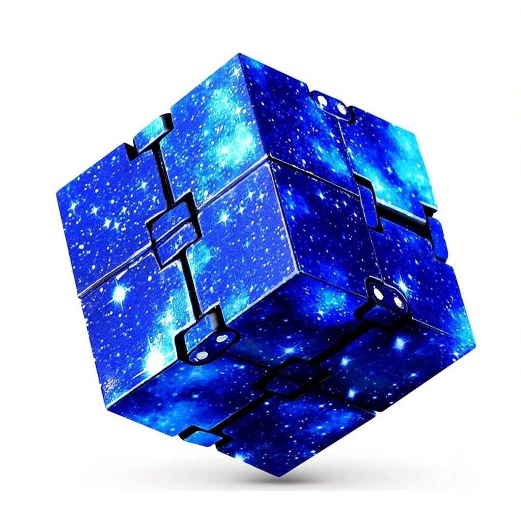 Starry Sky Themed Transforming Cube, Multi-Shape Puzzle Stress Relief Toy, Creative Transforming Board, Starry Texture Transforming Cube