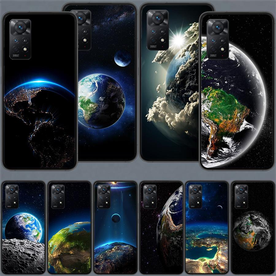 Erde, Sterne, Weltraum Handyhülle Für Redmi Note 13 14 15 Pro Plus 12 13C 12C 15C 9 10 10C 9T 9C 9A TPU Weiche Hülle Klare Handyhüllen