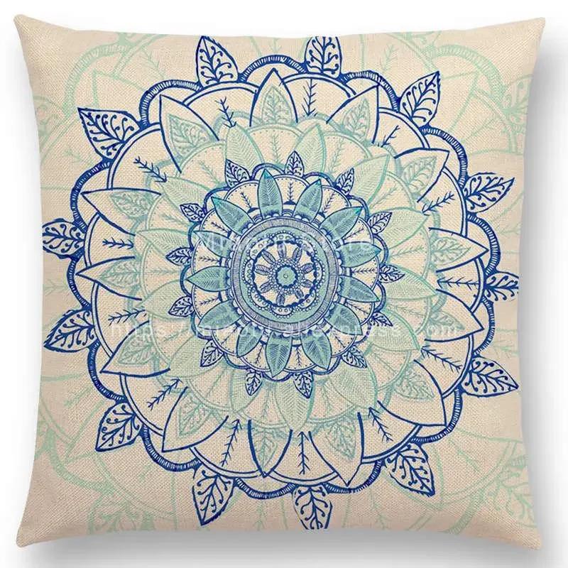 Neuer verträumter Regenbogen Boho Wüstenblume Wunderschöne Goldene Mandalas Savanne Fantasie Gelassenheit Drucke Kissenbezug Sofakissenbezug