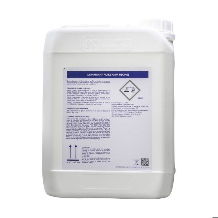 Détartrant Filtre Piscine - EDG - Liquide - 5 Litres - Anti Calcaire Dépôt