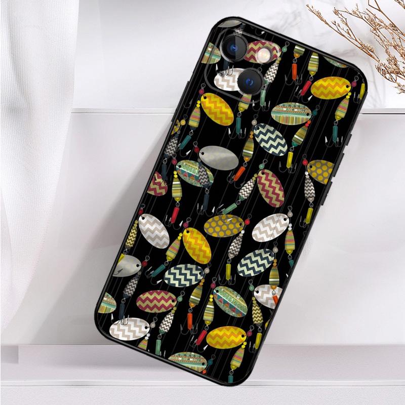 Fishing Tackle Shockproof Case For iPhone 17 15 16 Pro Max 11 14 Plus 12 13 Mini 16e 17 Air Phone Cover
