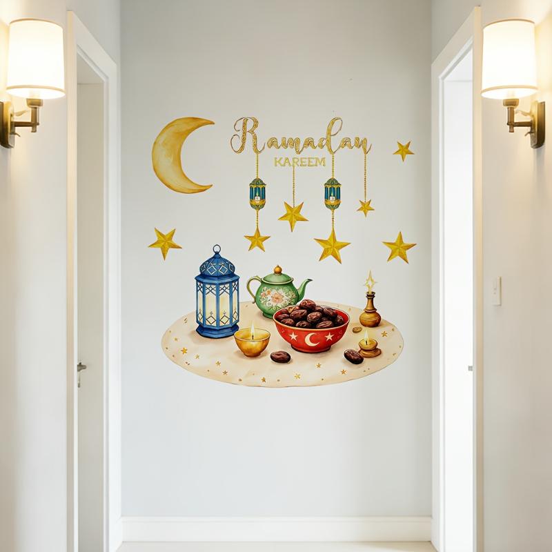 Eid Window Stickers Ramadan Decoration Eid Mubarak Decor For Home 2026 Ramadan Kareem Islam