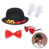 Festival Celebration Magician Costume Halloween Cap Bowtie Theme Party Photo Hat Headwear Adult Unisex Cosplay Costume