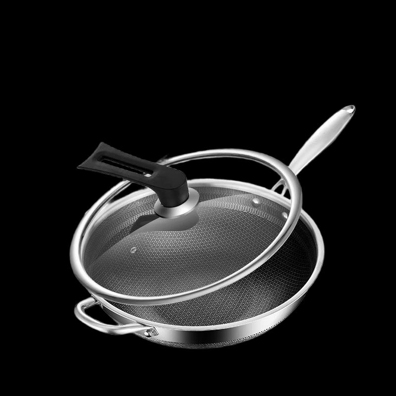 Triceratops 316 Stainless Steel Honeycomb Non-stick Wok