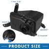 ABSOPRO Coolant Reservoir Radiator Reservoir Radiator Coolant Tank Overflow Expansion Car Reservoir with Cap and Compatible with BMW 525i Black and