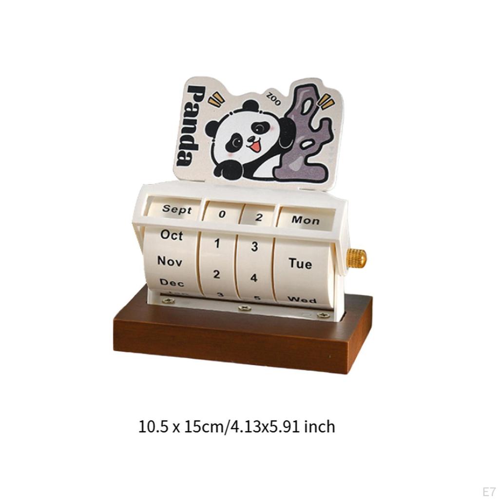 Panda Themed Rotary Desk Calendar for Home And Office Use