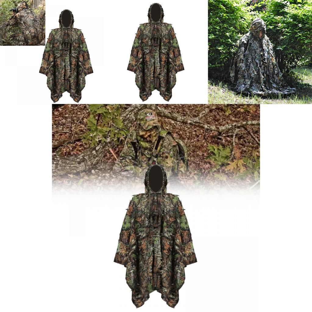 Pubg 3D Blatt Tarnkleidung mit Baumwollmischmaterial für Jagd und Outdoor-Aktivitäten