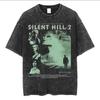 Horror Silent Hill 2 Vintage Washed T-Shirt Herren Harajuku Kurzarm Hip Hop Grafik-T-Shirts Streetwear Y2K Kleidung8