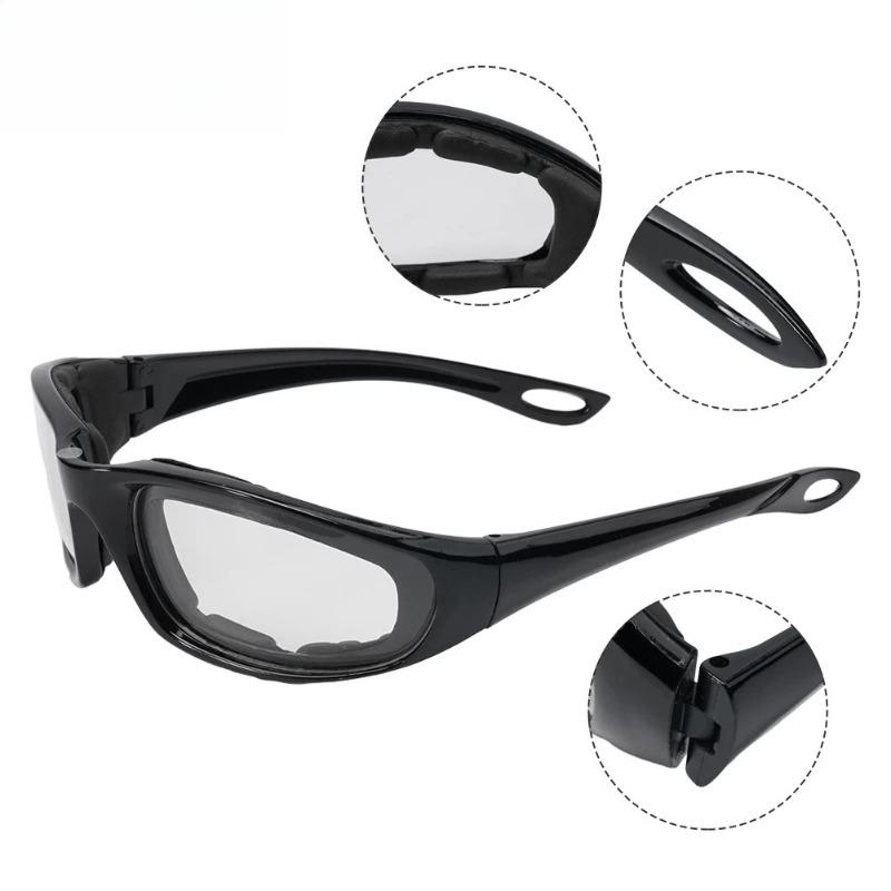 1PC Spicy and tear resistant onion cutting glasses Onion cutting plastic goggles Kitchen sponge goggles Kitchen tools