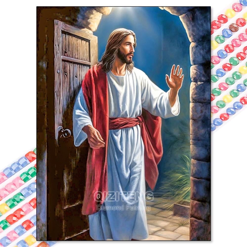 5D Diamond Painting Kit Jesus Cross Religious Sticker Diamond Embroidery Handmade DIY Mosaic Home Decoration Adult Gifts