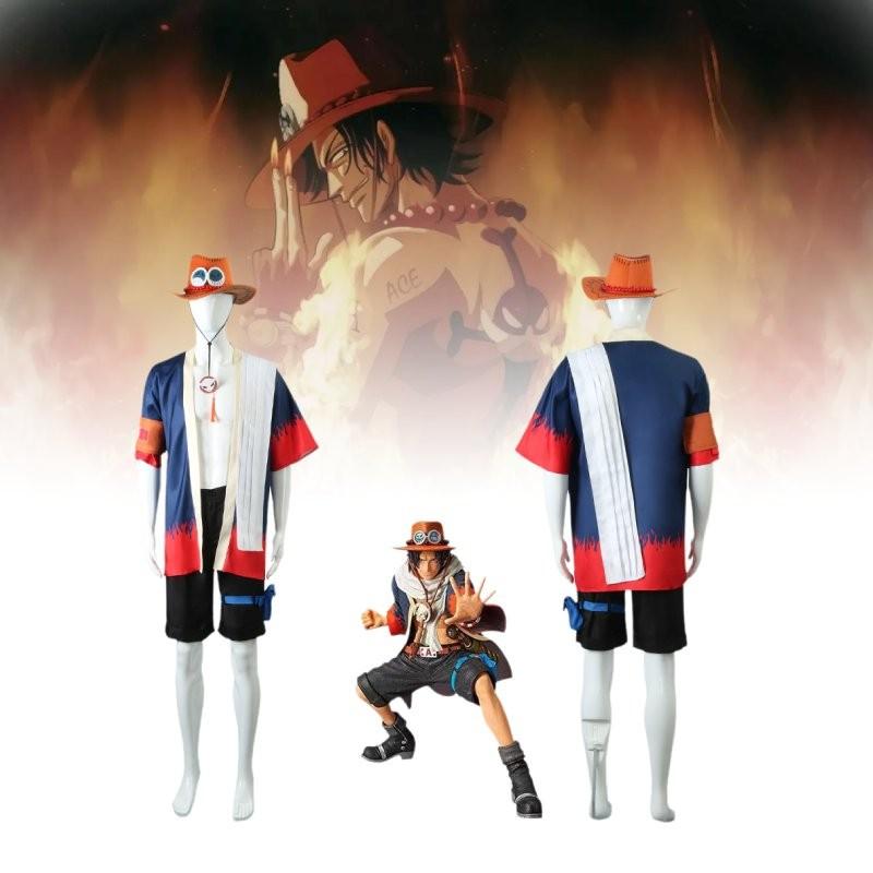Premium Pirate King Cosplay Outfit For Ace Includes Stylish Hat For Anime Fans