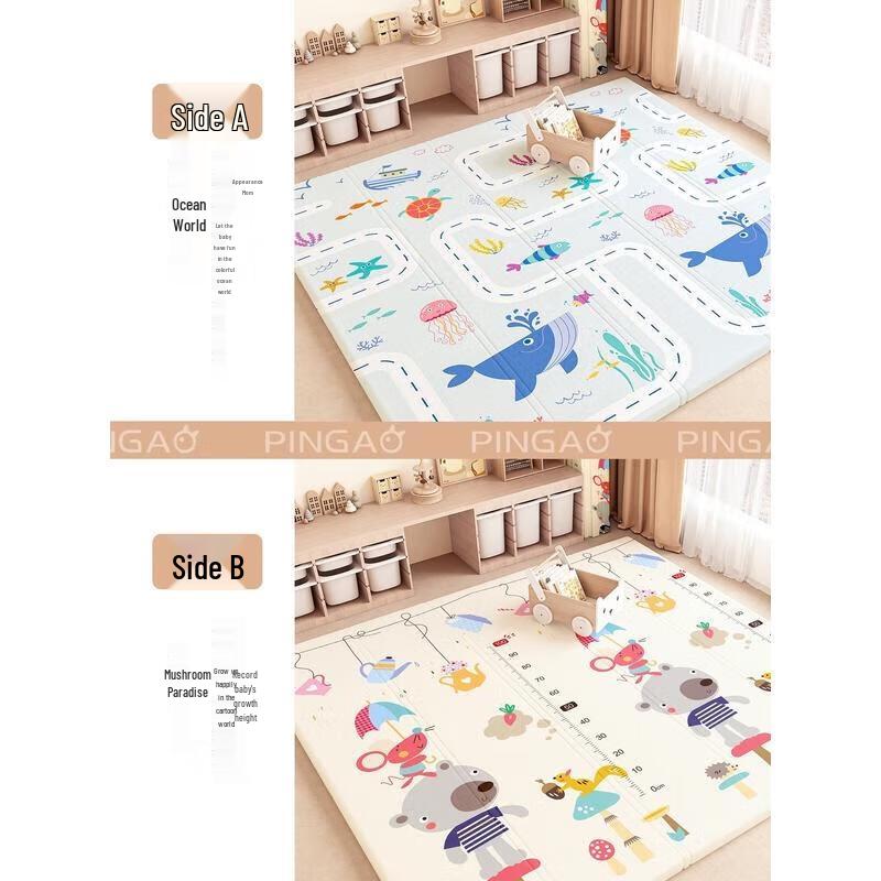 Складной двусторонний детский игровой коврик HANDUNYOU из XPE