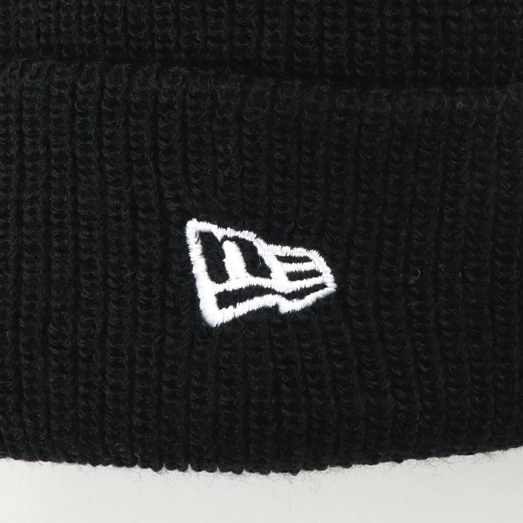 New Era Soft Cuff Knit Cap in Black and Snow White (11322043)