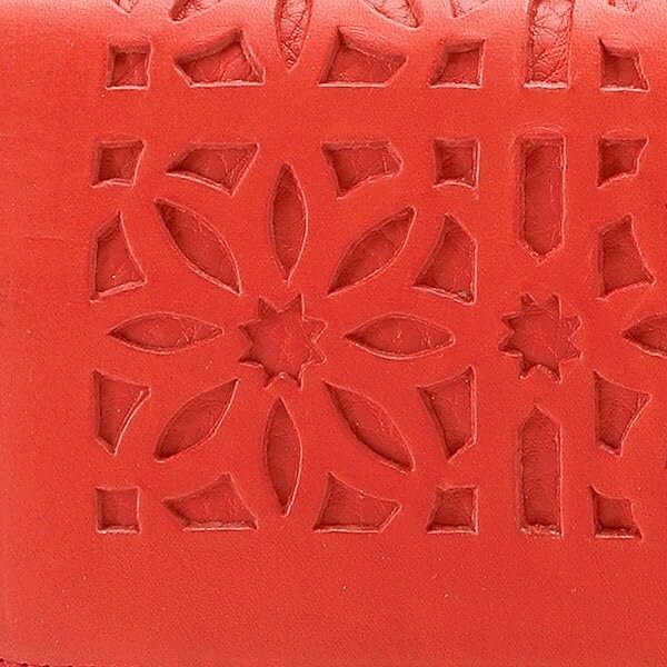 Genten Cutwork Brown Flap Long Wallet