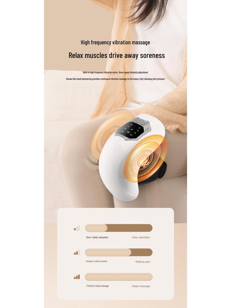 Heated Knee Massager with Vibration Therapy for Cold Legs & Elderly Use