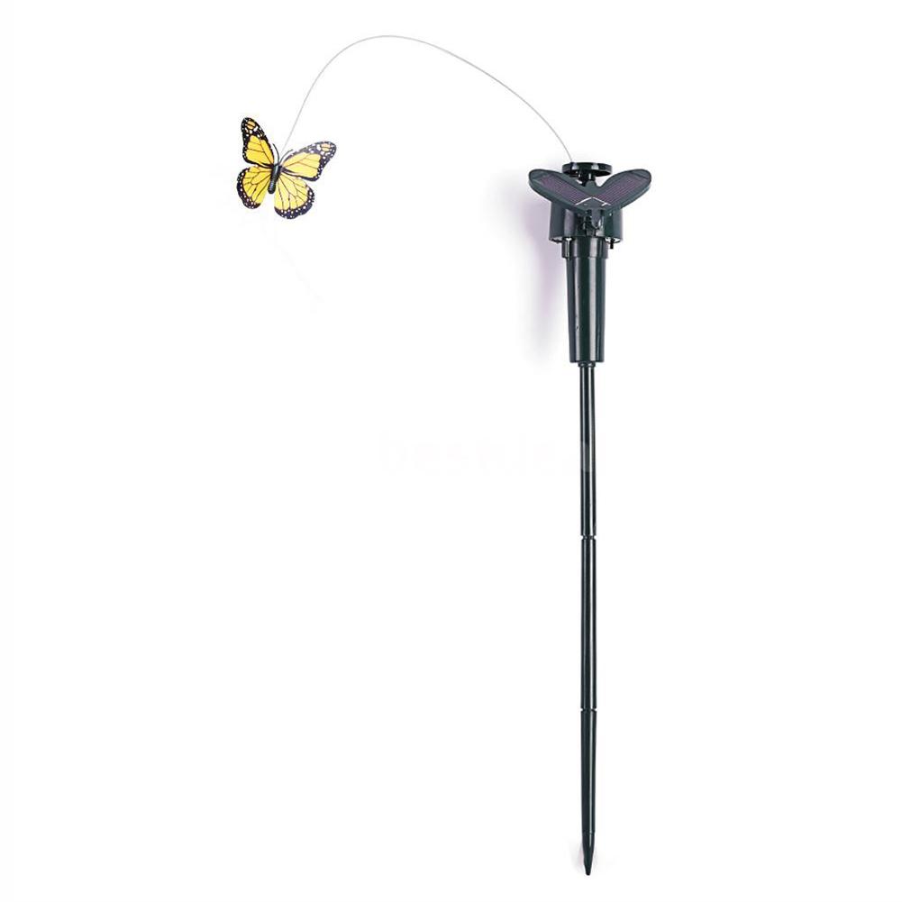 Solar Powered Artificial Flying Butterfly Hummingbird Lawn Stake Garden Yard Art