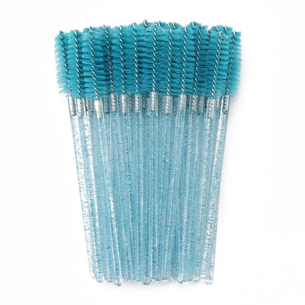 100Pcs Kit lash Extension Brushes Mascara Applicator Wand Lash Eyebrow Brush Disposable Micro Eyelash Comb Brush Spoolers Makeup