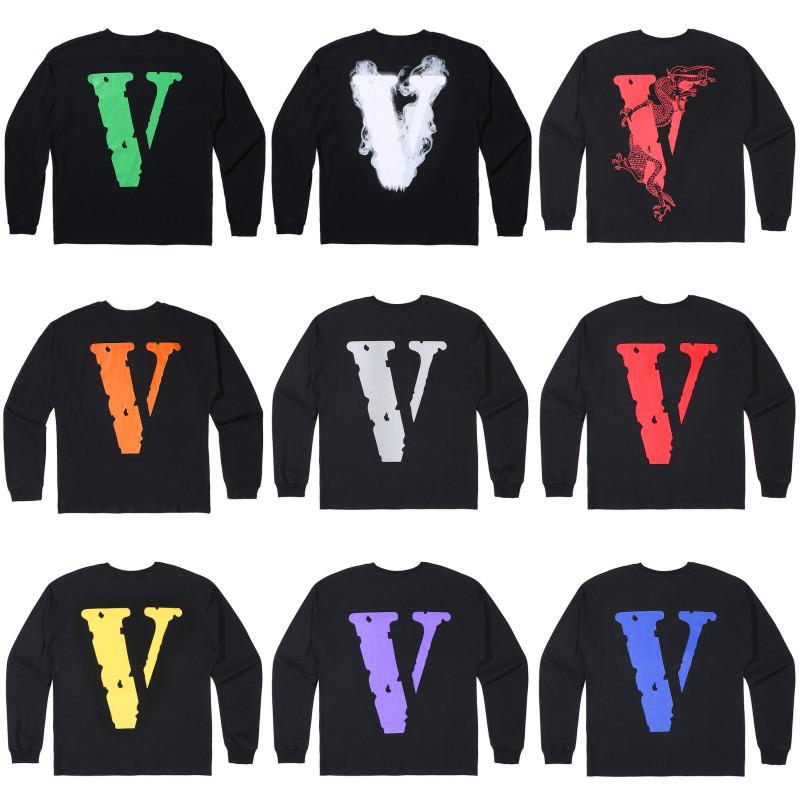 Moletom com Capuz de Manga Longa VLONE Big V Unissex - Estilo Tendência Inspirado em Wang Yibo