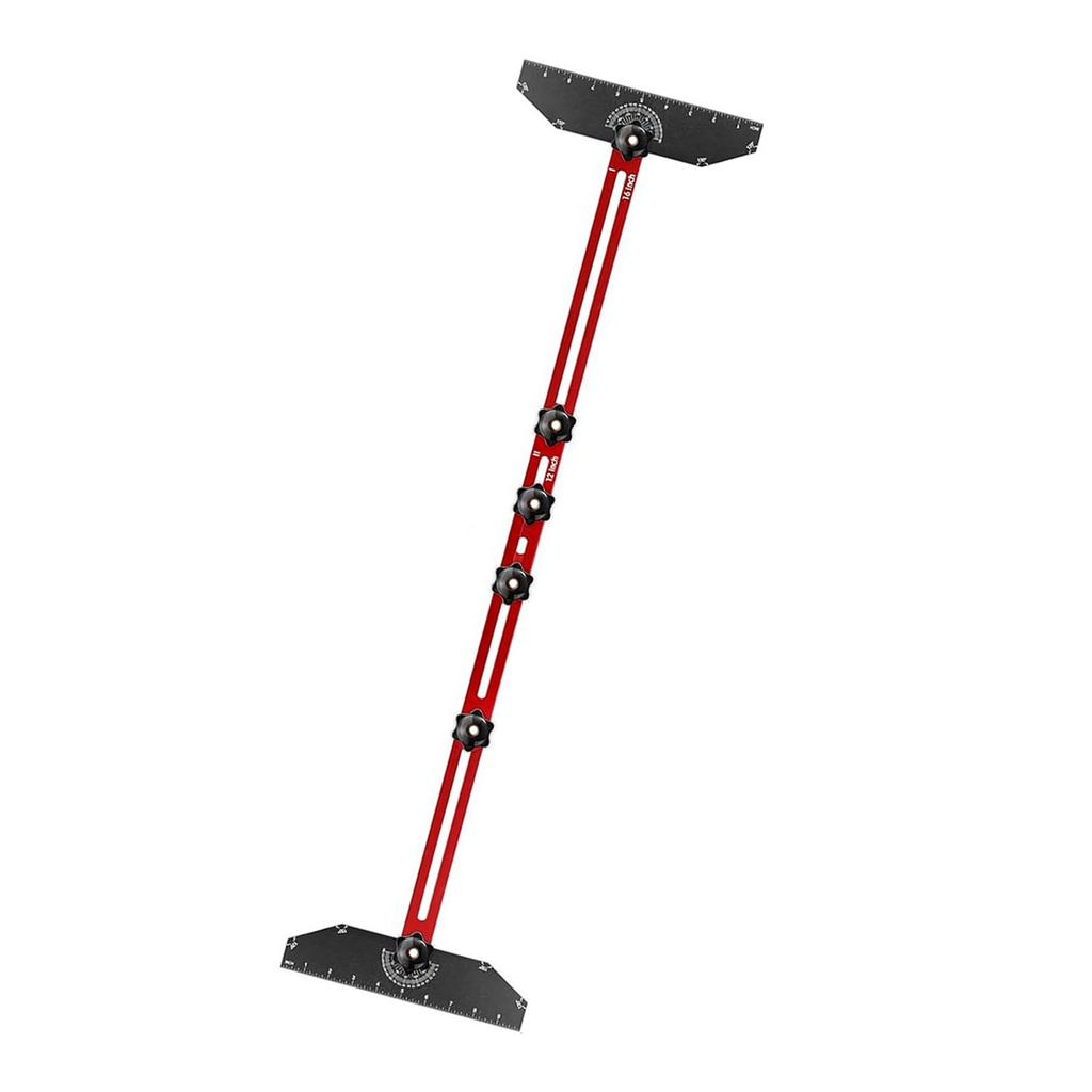 Stair Tread Template Tool Measuring Jig Aluminum Alloy Gauge Adjustable Sliding Installer with Case for Layout Projects