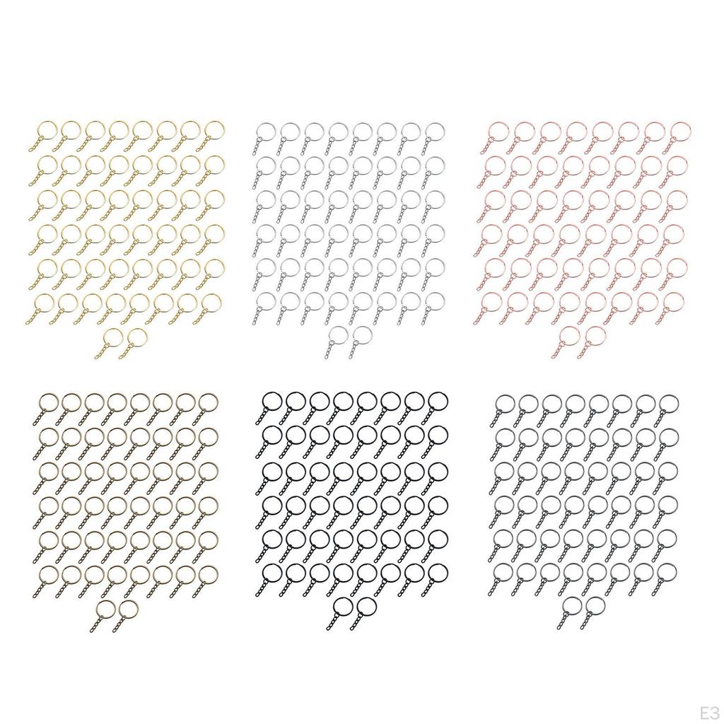 50 Stück 1" 25mm Schlüsselanhänger Ringe Set, Schlüsselanhänger mit und Sprung Groß für Schmuck