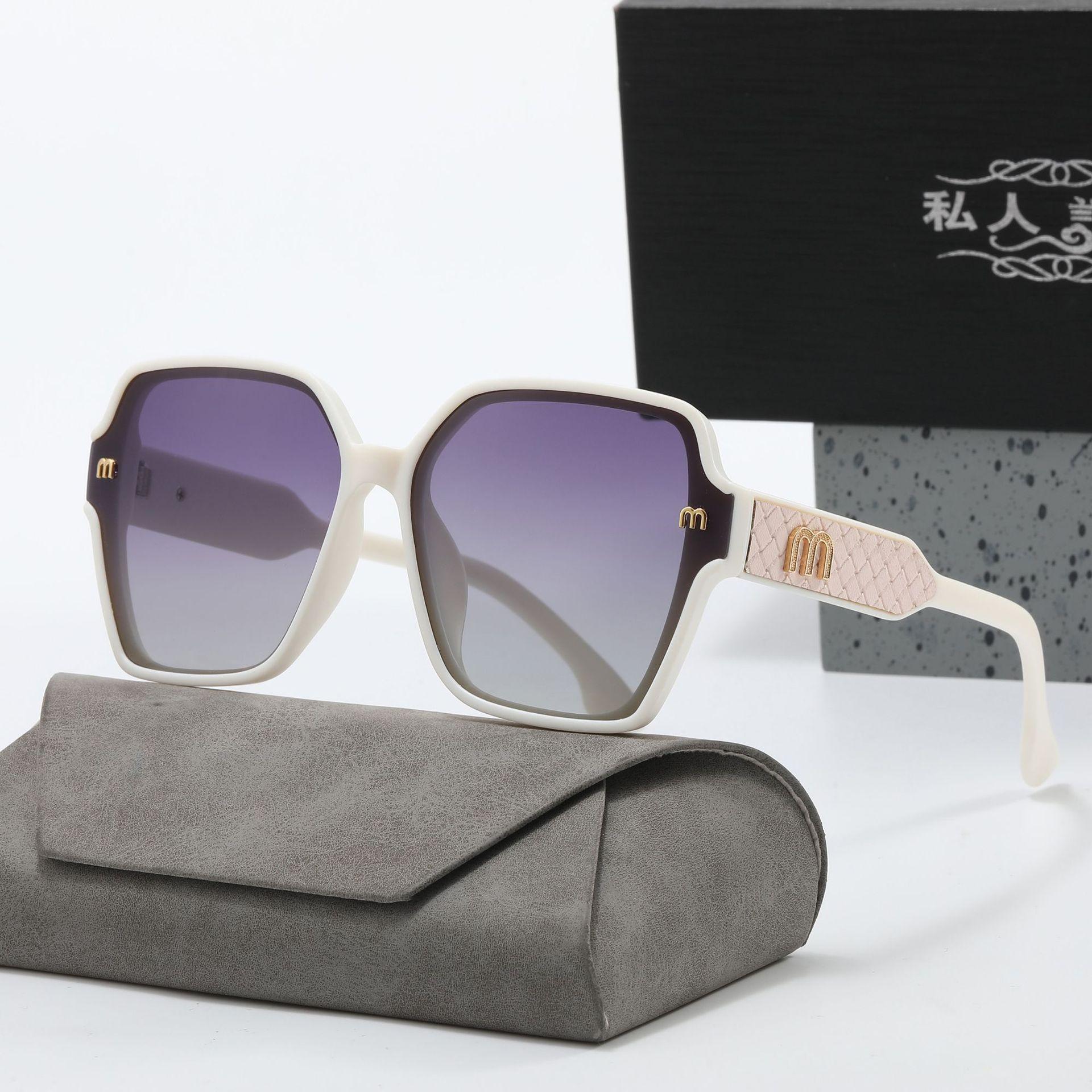 

Womens Oversized Polarized Sunglasses UV Protection Luxury Street Style Natural Makeup Fashion Sun Glasses бежевый
