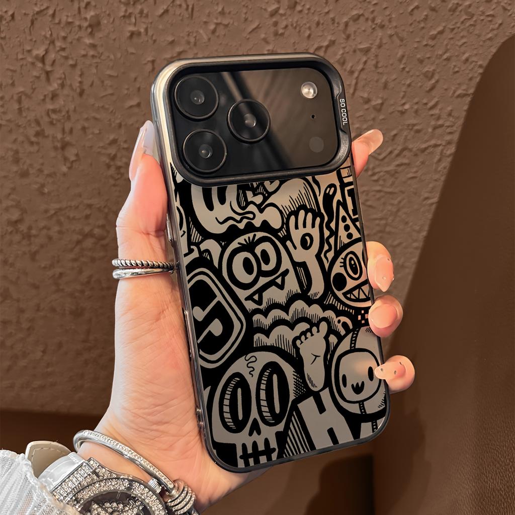 New Trendy Graffiti Cartoon Anime Creative Pattern Design Phone Case for iPhone 17/16/XR/11/12/13/14/15 Plus Pro Max Cover
