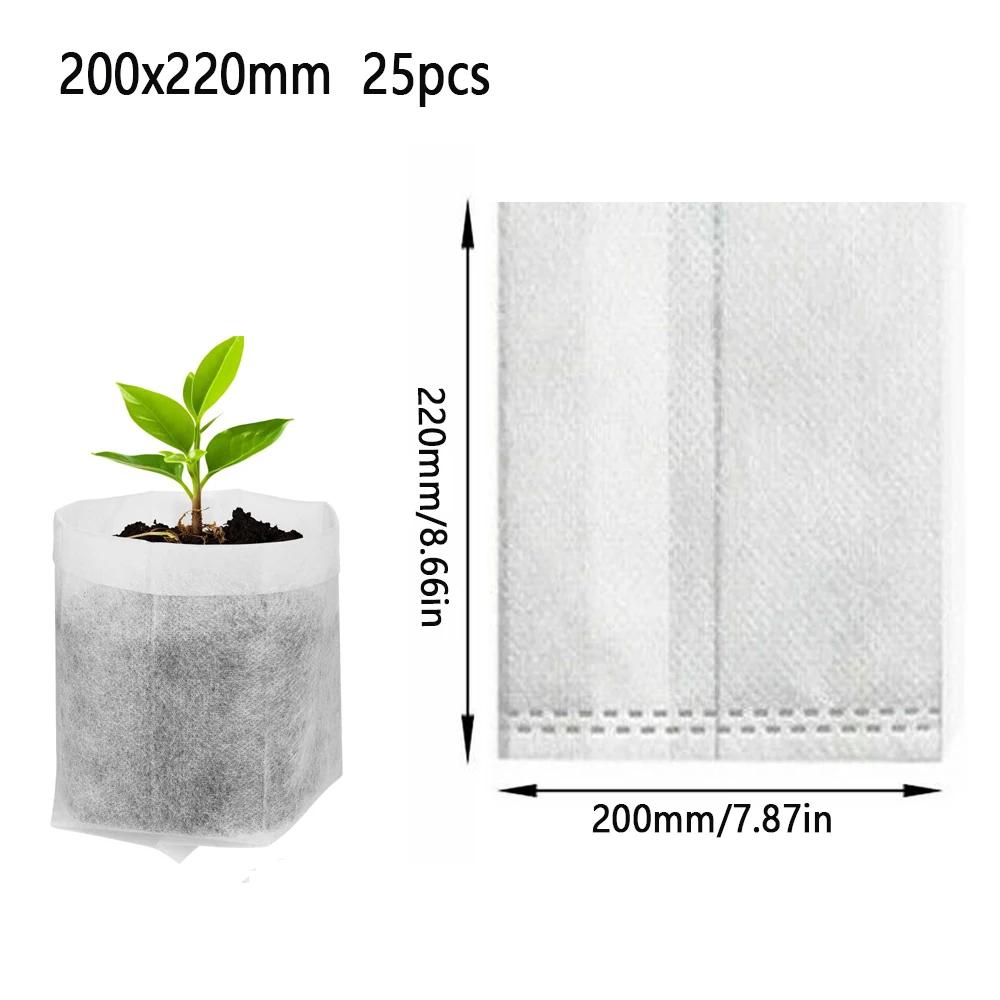 50-100cps Plant Grow Bags Biodegradable Nursery Bag Non-woven Fabric Sedes To Sow Flower Pots For Home Garden Accessories Tools