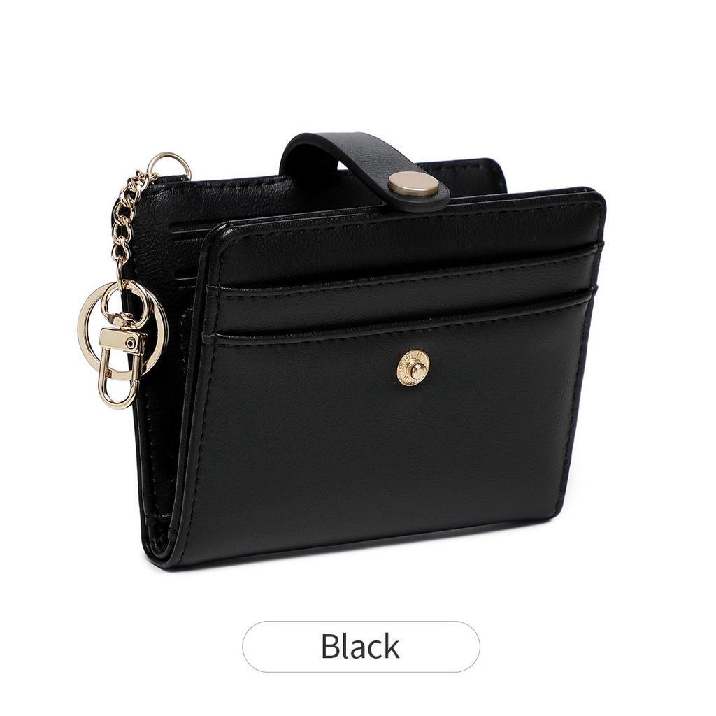 New Anti-theft Brush Women's Wallet Double Fold Ultra-thin Credit Card Bag Simple and Portable Student Change Bag