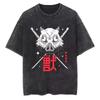 2026 Hot Oversized Demon Slayer T-Shirt Men Women Short Sleeve Tee Anime Print Washed Streetwear Summer Casual Tops Y2k Clothes