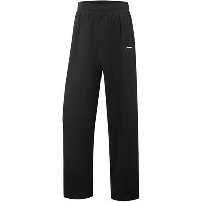Li Ning Sports Simple Solid Color Comfortable Versatile Straight Loose Casual Pants Women Bottoms AYKV360-4