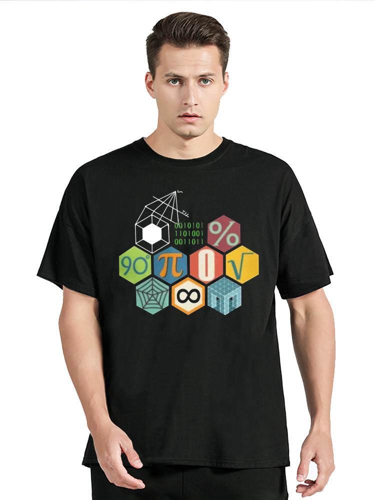 Math Mathematical T-Shirt Formula Geometry Cotton Tops Tees Cotton T-shirt Oversized Streetwear