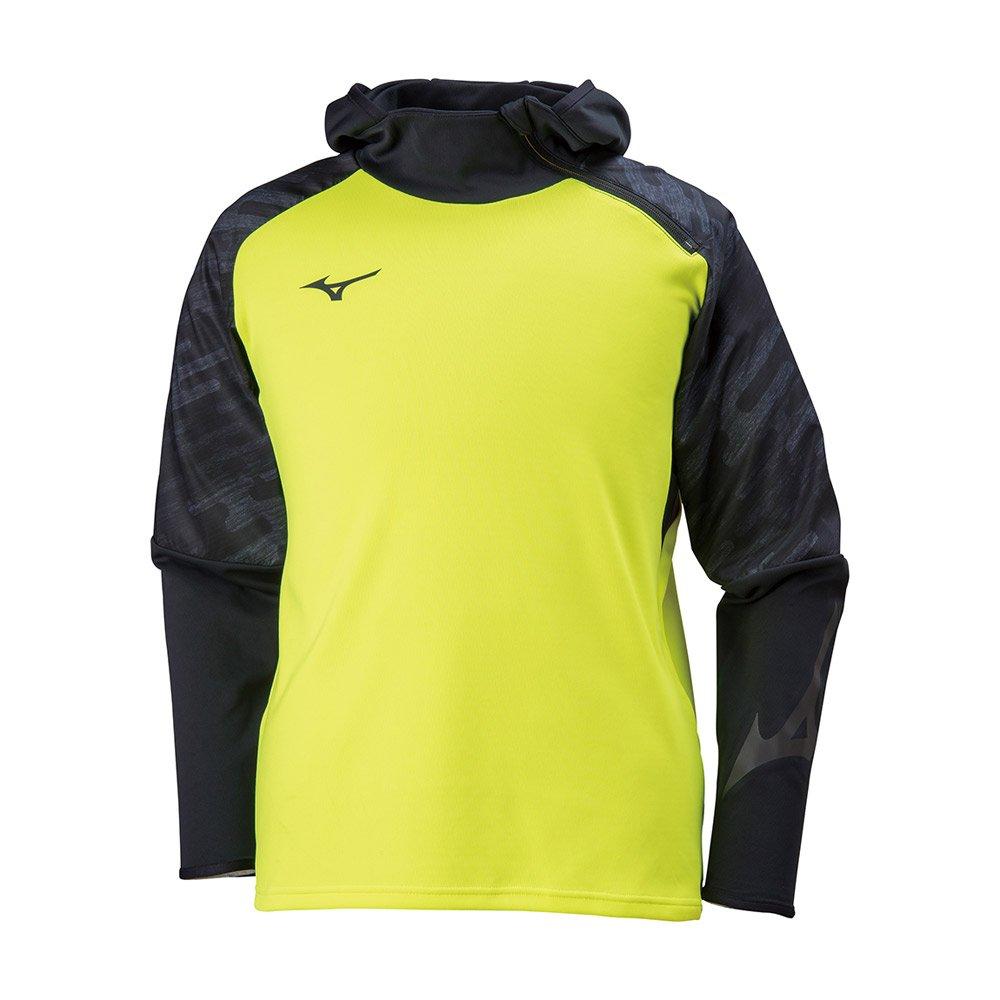 

Mizuno Treasure Hooded Soft Touch Knit Stretch Slim Black x Safety Size M Shirt, Fit, Unisex, Yellow, (P2MC8050)