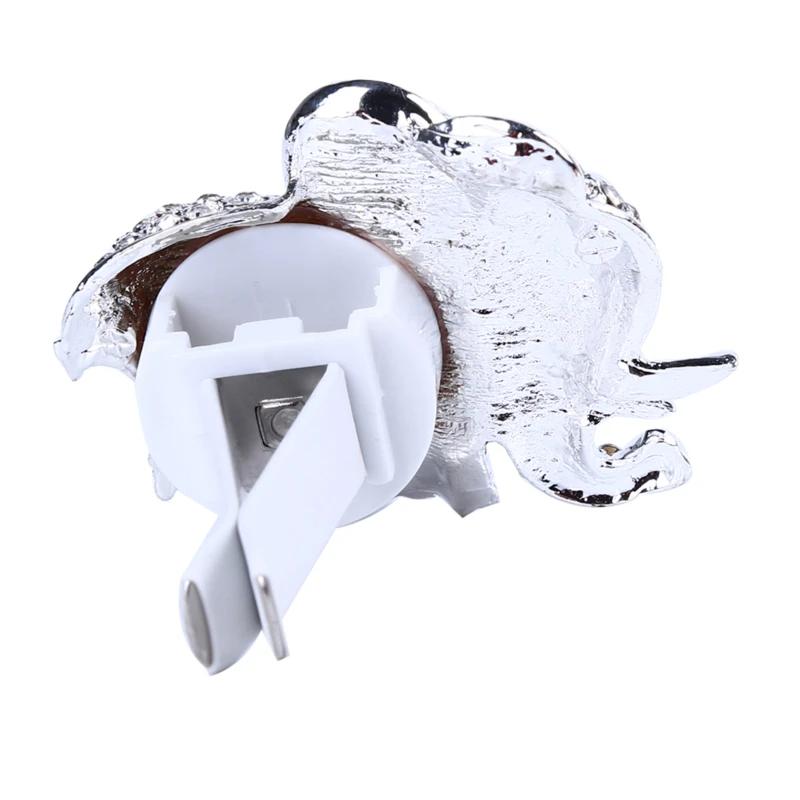 Diamond-encrustation metal Elephant car outlet perfume clip Creative car Aromatherapy clip Interior decoration balm ornament