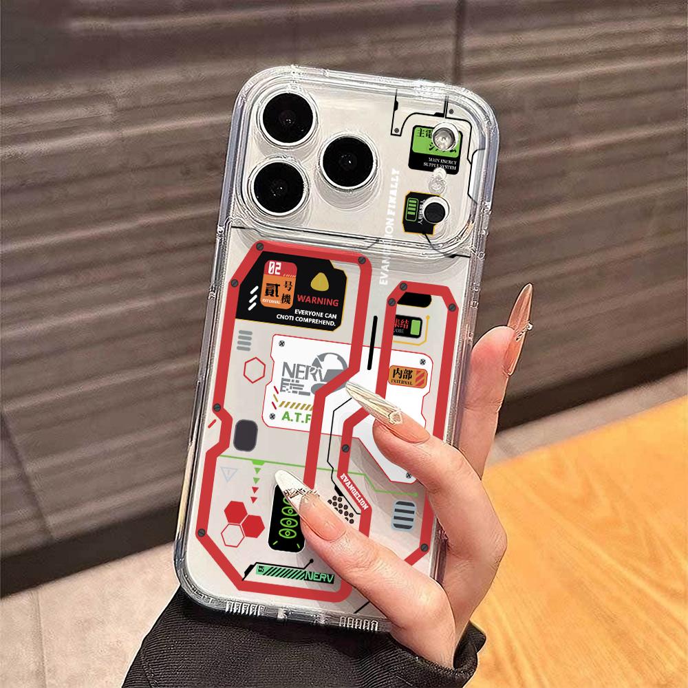 Fashion Mecha Style Phone Case for iPhone 17 Air 16 15 14 Plus 13 12 11 Pro Max X Xs XR 8 e Soft TPU Transparent Cover