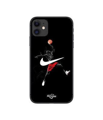 Θήκη τηλεφώνου - Nike - Iphone 12 - Μαλακή - Σιλικόνη - Μαύρο λογότυπο Jordan