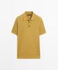 Masimodutti Short Sleeve Cotton & Linen Knit Polo Shirt