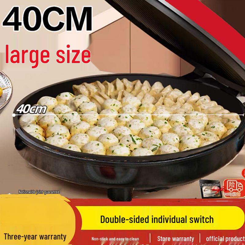40" Double-Sided Electric Griddle Crepe and Bun Pan for Home Use