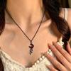Gothic Red Moon Star Cross Heart Pendant Chain Necklace For Women Personalized Y2K Halloween Grunge Neck Jewelry Accessories