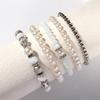5Pcs Crystal Beaded Stretch Bracelet Set Dazzling Crystal Bead Bracelets Ornament for Personal Style and Gift Giving