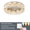 Bymaocar Modern Flush Mounted Round Crystal Chandelier LED Ceiling Light Pendant Lamp Fixture 110V Ideal Gift Fit 15-20m² Area