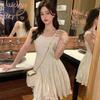 2024 Summer White Moonlight Slimming Sling Dress: Sweet & Gentle Style for Women