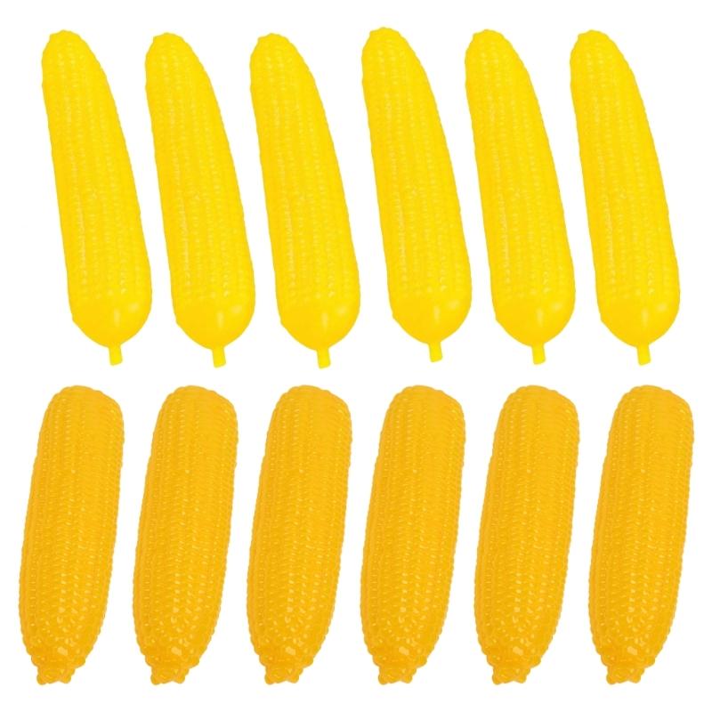 6Pcs Realistic Simulation Corn Models Artificial Corn Vegetable Decoration for Thanksgiving Decoration Photography