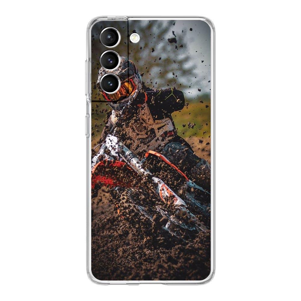 Phone Case For Samsung Galaxy S25 S24 S23 FE S22 Ultra S20 S21 5G S10 S9 Plus S10E S8 Soft Cover Moto Cross Motorcycle Sports