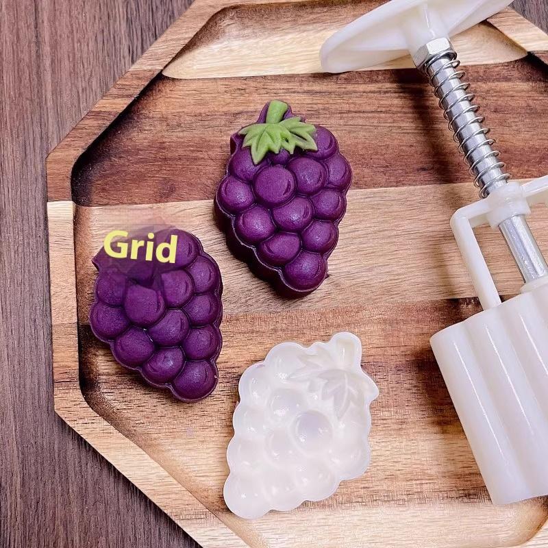 Fruit Shaped Mooncake Mold 50G Stamp Hand Press Chocolate Mould Pastry Cake Ice Cream Mould Mid-Autumn Baking