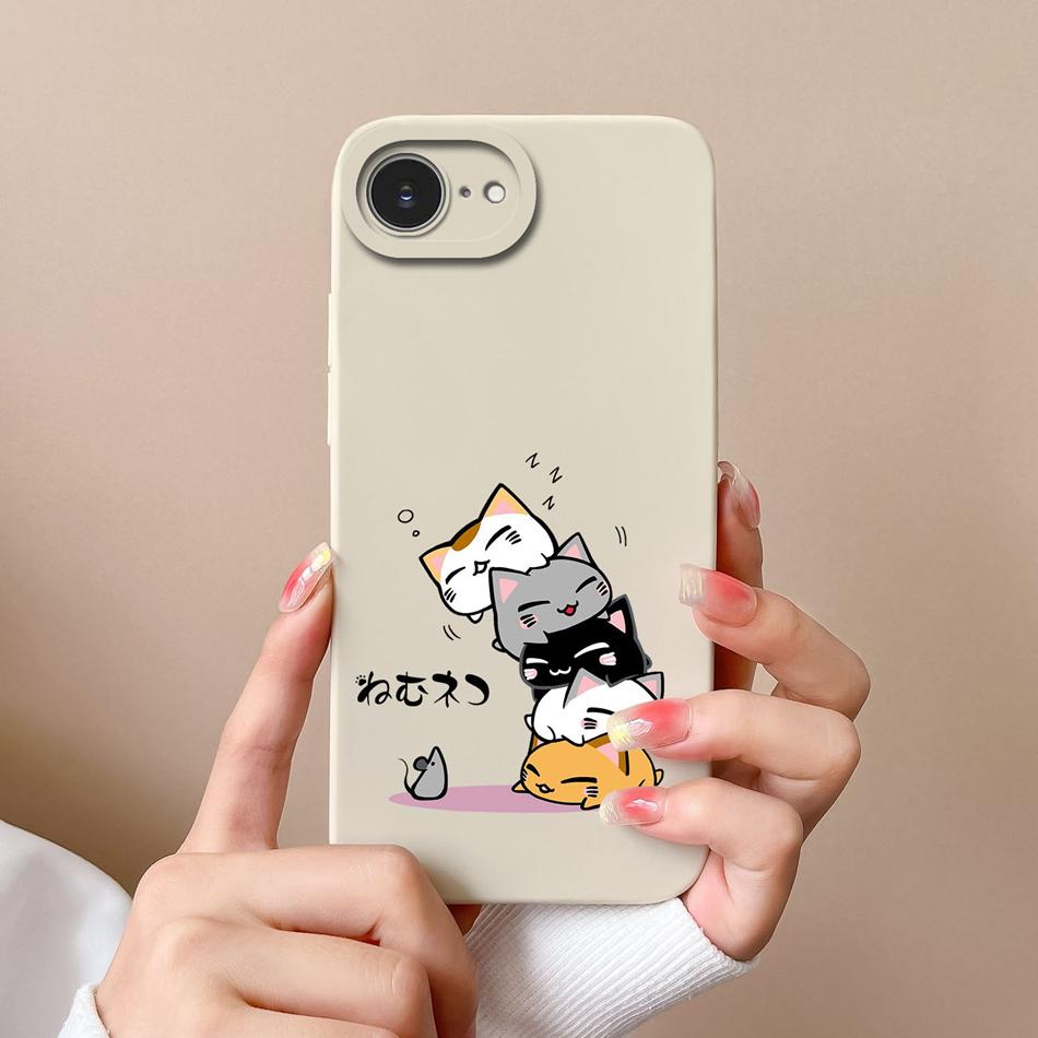 

Cool Bear Case For iPhone 16E 2025 Phone Cover Soft Liquid Silicone Full Coverage Bumper For SE 2025 Anti Drop Lightweight Shell iPhone 16E 2025