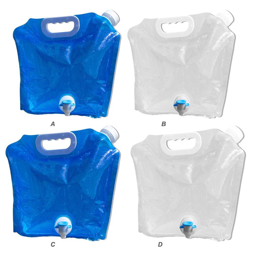 Portable Water Bag with Spout Folding Container Outdoor Camping Households Travel Refillable Dispenser Accessories