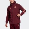 Adidas Manchester United FC Travel Jacket With Hood Men Outerwear Burgundy FR3862