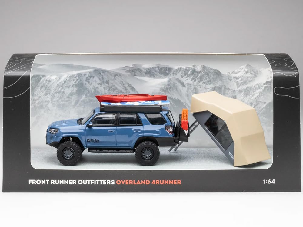 GCD Gaincorp Products Scale Model GCD Diecast Talk Limited Edition Front Runner Toyota 4Runner TRD PRO Overland Cavalry Blue Limited 1/64 1/64 -